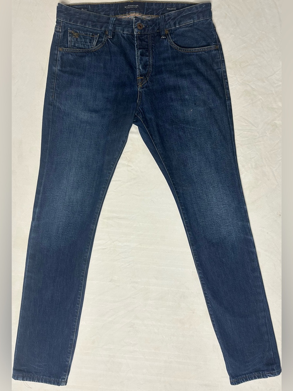 Scotch & Soda Ralston Jeans 32x34 Dark Wash Slim Straight Premium Denim